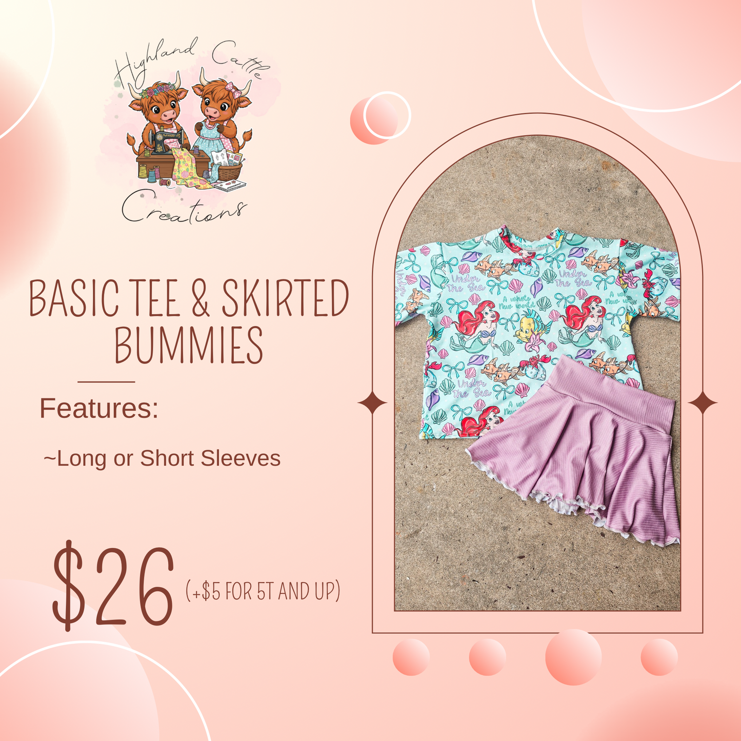 Basic Tee & Skirted Bummie Set