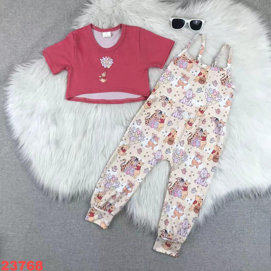 Pooh Jumpsuit & Honey Top Set