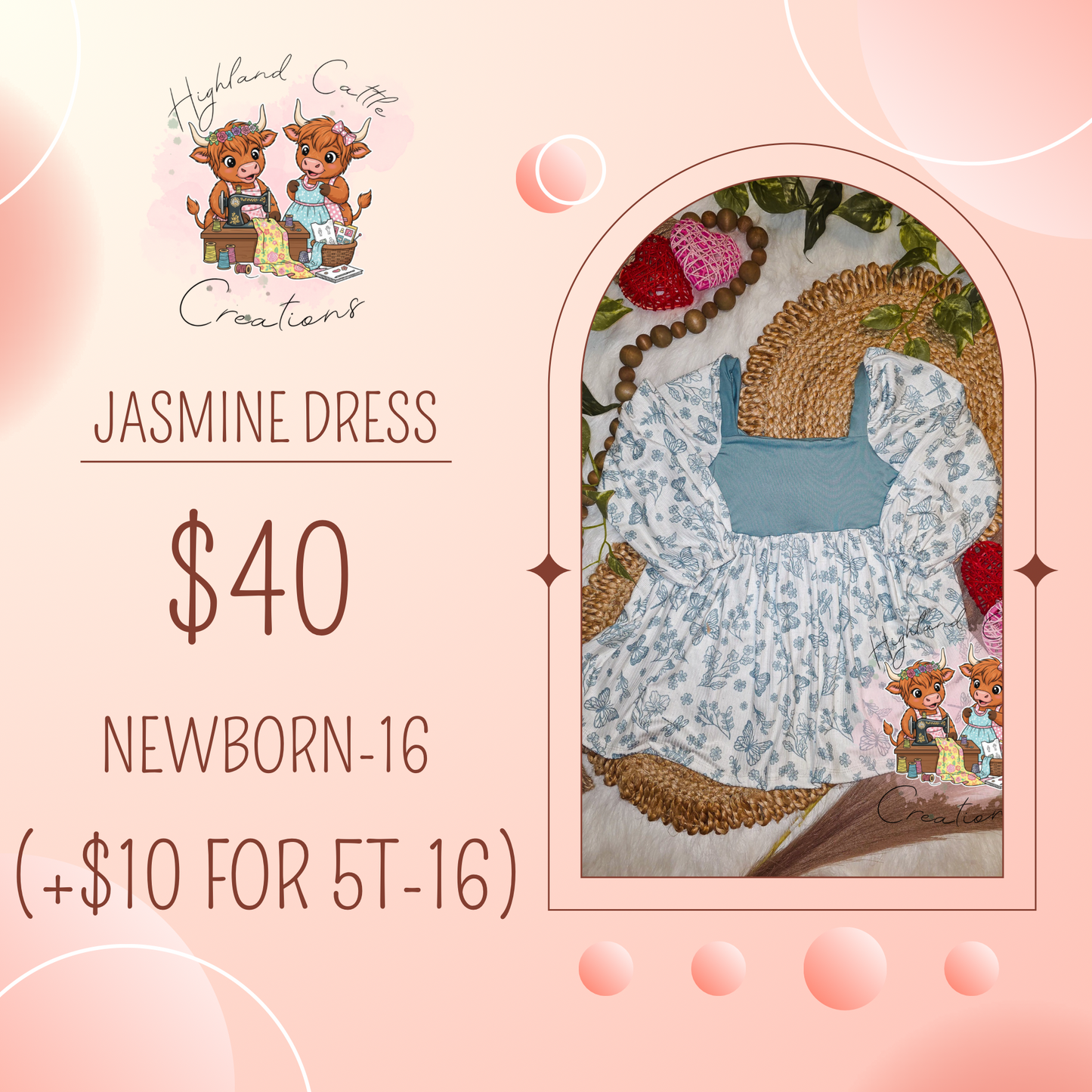 Jasmine Dress Vintage Length
