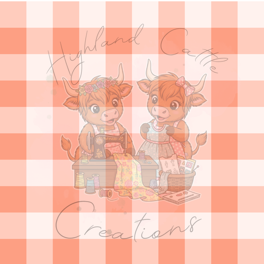 Peach Gingham