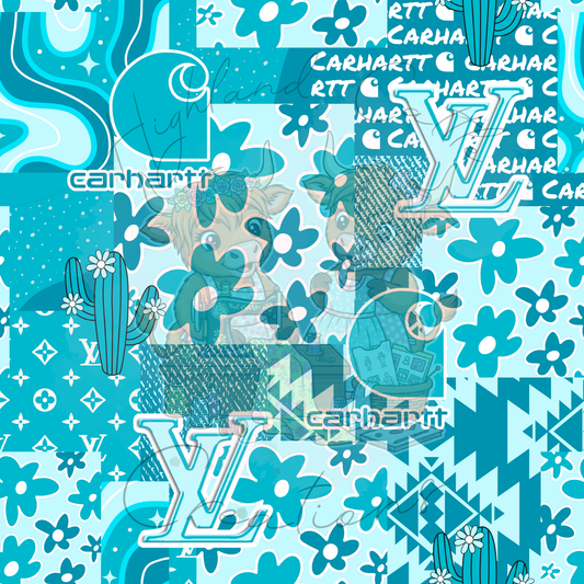 Boujee Teal Patchwork