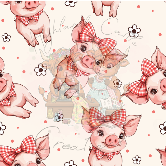 Gingham Piggies